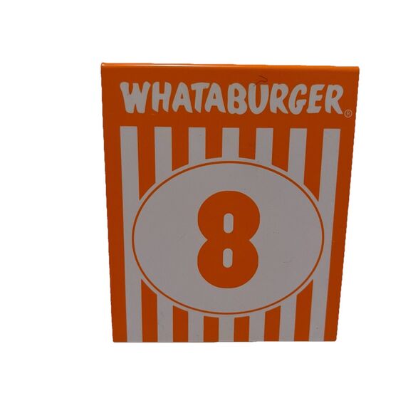 Individual WHATABURGER Restaurant Table Tent Number # 8 - Picture 1 of 6